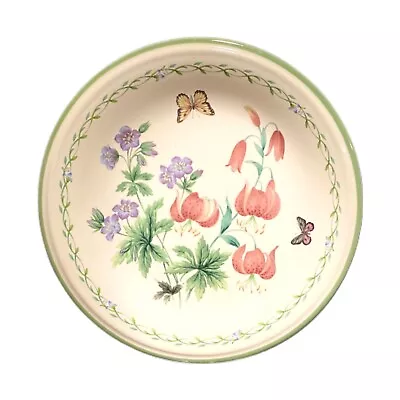 GARDEN BLOOM Mikasa Studio Nova 4-Salad Dessert Plates Butterflies Flowers Y2372 • $30