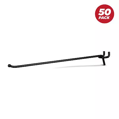 Presa Heavy Duty Black Steel Peg Board Shelving Hooks 2 To 10-Inch 50-Pack • $49.99