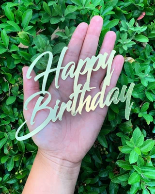 Happy Birthday Cake Charm Happy Birthday Cake Topper Happy Birthday Cake Decor • £4.50