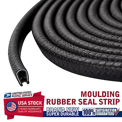 Rubber Seal Car Door Edge Guard Molding Trim Protectors Strip Black 20ft U Shape • $11.63