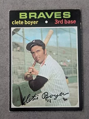 1971 Topps Set Break #374 Clete Boyer Atlanta Braves Baseball Card-EX+ • $0.69