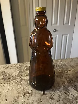 Original Mrs.Butterworth Brown/Amber Glass Syrup Bottle 11” W/Metal Lid 1974 VTG • $14