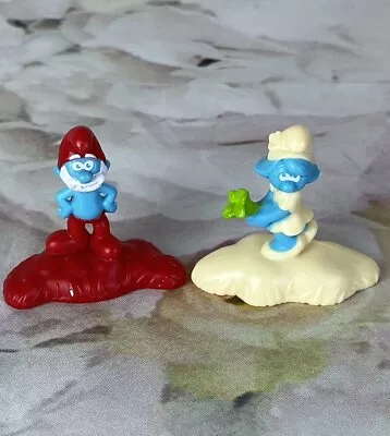 McDonald’s 2017 Smurfs The Lost Village Smurfette Papa Smurf Cake Toppers Toys • $6.95