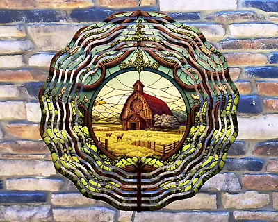 10  Country Farm Animal Barn Hanging Wind Spinner Yard Decor 3D Kinetic Rws-013 • $29.99