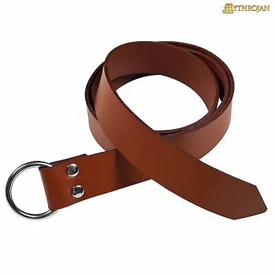 Medieval Leather Ring Belt Renaissance Costume Viking Knight Cosplay SCA LARP • $27.99