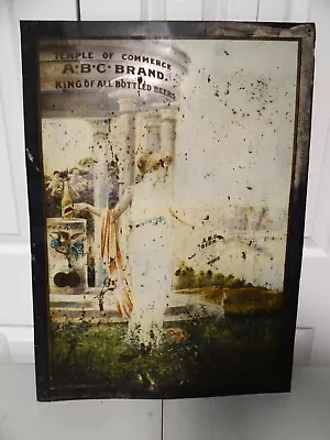 1905 American Brewing Co St Louis ABC Tin Pre Prohibition Beer Sign Meek & Beach • $650