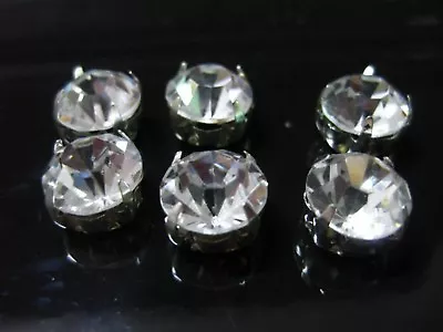 Craft Silver Clear Crystal Glass Rose Montees Sew On Rhinestones Beads 3mm-10mm • $6.09