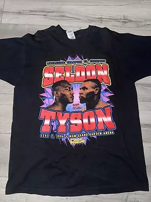 Vintage 1996 Mike Tyson Vs Bruce Seldon T-Shirt MGM Grand Sports Authentic - XL • $170