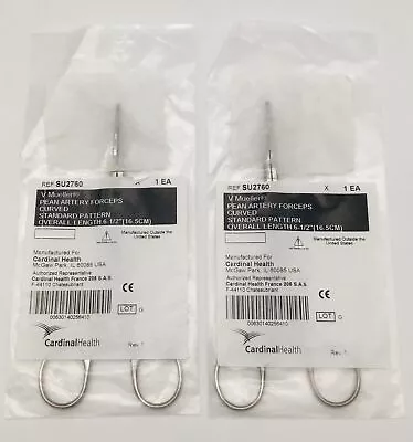 $34.95 • Buy V. Mueller SU2760 Surgical Pean Forceps Curved 6-1/2  - LOT Of 2 - NEW