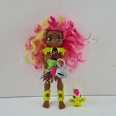 £12.99 • Buy Cave Club Doll Fernessa Complete With Pet Dinosaur Ptilly And Accessories Mattel