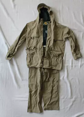 Cabelas PVC Rain Gear Vented Jacket And Pants M Hooded Excellent Condition • $85.50