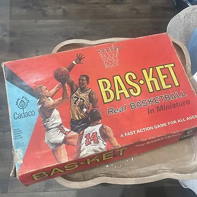 Vintage 1966 Cadaco Bas-Ket Real Basketball In Miniature Game Not Complete • $19.99