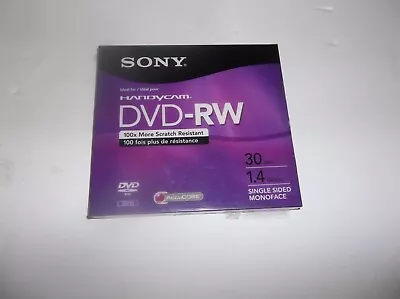 Sony Handycam Blank DVD-RW Camcorder 30 Minute 1.4 GB Disc Single Side NEW • $11.99