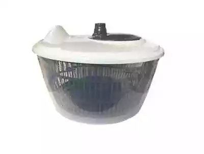 Large Salad Spinner Vegetable Veg Leaf Dryer Drainer Colander Plastic Bowl UK • £11.99