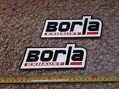 Lot Of 2 Classic Borla Exhaust Racing Decals Stickers Nascar NHRA Muffler Car • $8.95