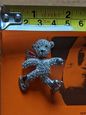 £11.99 • Buy Jewellery: Adrian Buckley Pave Skating Teddy Brooch