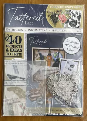 Tattered Lace Magazine Issue 105 Inc Poppy Die Embossing Folder & Papers • £15.99