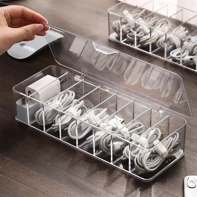 Cable Storage Box Container Wire Management Socket Safety Tidy Organizer Boxes • £3.23