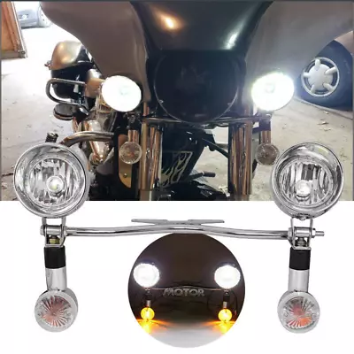 Passing Spot Fog Turn Signals Lights Bar For Suzuki Boulevard C109R C50 C90 • $76.35