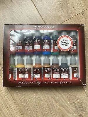 Vallejo Game Colour VAL72298  Advanced  16 Colour Paint Set Barely Used • £30