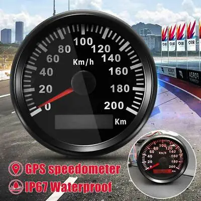 200KM/H GPS Speedometer Digital Gauge Car Motorcycle Marine Odometer Waterproof  • $62.89