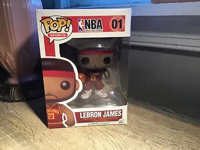 Vaulted Funko Pop! Lebron James NBA Cleveland Cavaliers Red Jersey #01 2015 Read • $100