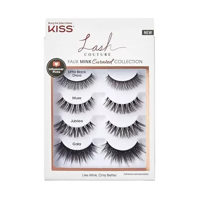 KISS Lash Couture Faux Mink Curated Collection KCUR02 Multipack Free P&P • £11.99