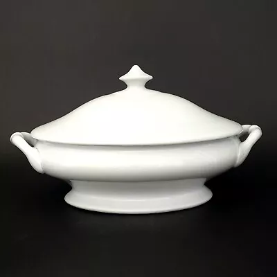 Antique English White Ironstone Oval Vegetable Tureen With Lid By T & R BOOTE • $115