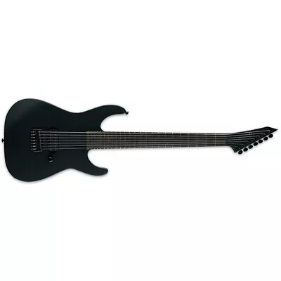 ESP LTD M-7HT Baritone Black Metal Guitar Macassar Ebony Fretboard Black Satin • $1099