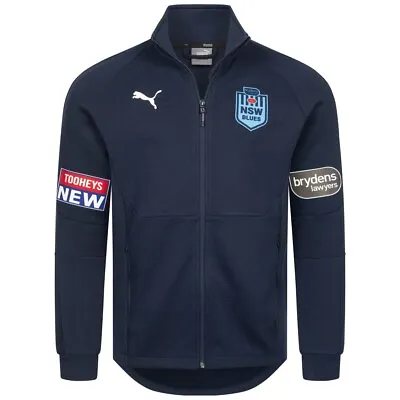 NSW New South Wales Blues Rugby League Training Jacket Top Puma BNWT Small • £28