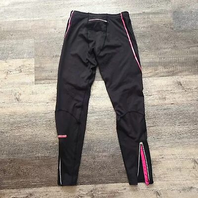 Mizuno Breath Thermo Running Tight Womens Size Medium Black Legging Zip Ankle  • $17.90