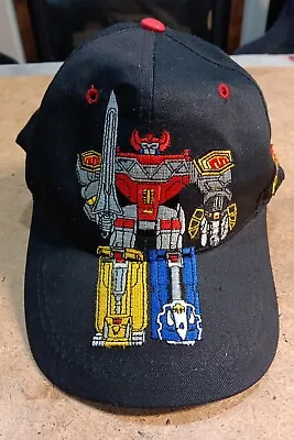 90s Vintage Black MIGHTY MORPHIN POWER RANGERS Megazord KIDS SnapBack Hat  • $25