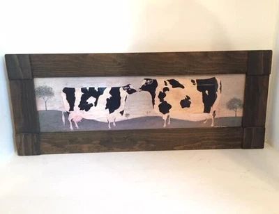 $25 • Buy Framed Kissing Cows By Warren Kimble