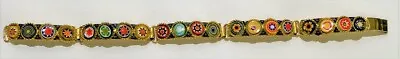 Venetian Art Glass Murano Millefiori Cane Bracelet 1950s. • $50