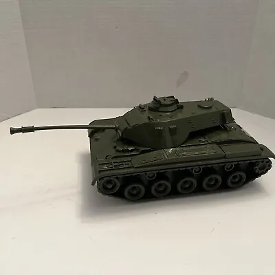 Vintage Processed Plastics US Army Tank Green 7520 Large Plastic 70-80s- USA #2 • $22