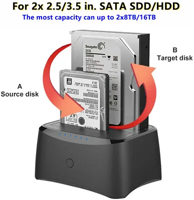 £24.99 • Buy  Wavlink USB 3.0 SATA HDD SSD Docking Station Offline Clone 2.5 /3.5  Hard Drive