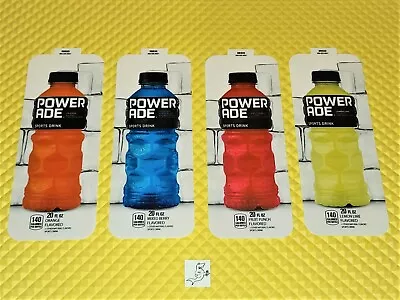 (4) ROYAL VENDORS SODA VENDING MACHINE POWERADE VARIETY 20oz BOTTLE VEND LABELS • $19.99