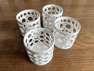 Anthropologie Fine Bone China Candle Votive Holders Vintage Midcentury Modern • $20