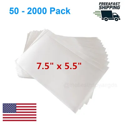 7.5  X 5.5  Clear Adhesive Packing List Shipping Label Envelopes Pouches 50-2000 • $12.97