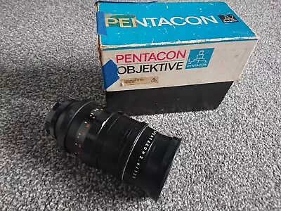 Vintage PENTACON Camera Lens 2.8 135mm F/2.8 Telephoto M42 Mount Cap Germany Old • £7.95