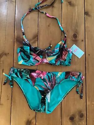 Matthew Williamson Underwired Tropical Bikini Sz 32c 14 Bnwt • £9.99