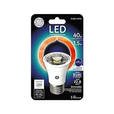 Ge Lighting  LED Flood Light Bulb Indoor PAR16 Bright White 260 Lumens 3.7- • $18.99