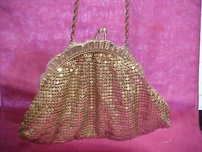 Vintage Whiting And Davis Silver Metal Mesh Purse VERY CLEAN LOOKS GREAT SIGNED • $39.90