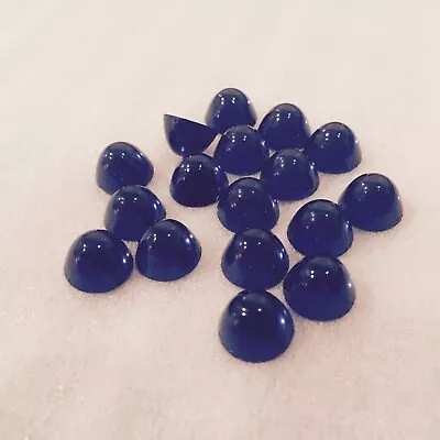 EB276 Vintage Glass Cabochons 11mm Midnight Blue Bullet Hi-dome Unfoiled (30) • $5.25