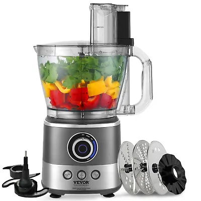 VEVOR 14-Cup 650W Food Processor Vegetable Chopper Mixing Slicing Kneading Puree • $69.99