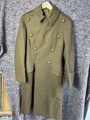Original WW2 British Army Officers Private Purchase Majors Greatcoat - 1942 Date • £165