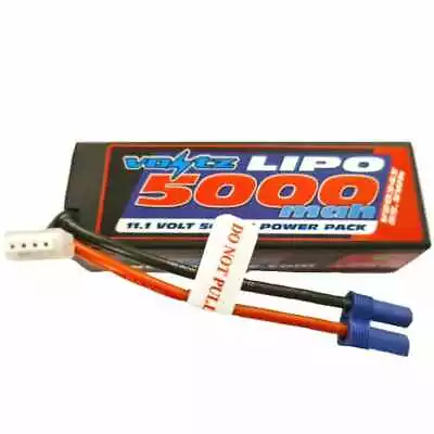 3S 5000Mah Hard Case 11.1V 50C Voltz Lipo Stick Pack Ec5 VZ0343EC5 • £54.10