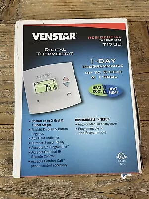 Venstar Residential Thermostat T1700 1-Day Programmable New Opened Box • $59.99