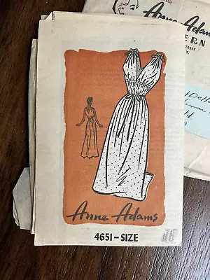 Vintage Mail Order Pattern Anne Adams 4651 Ladies Dress Sz 16 Perforated • $18