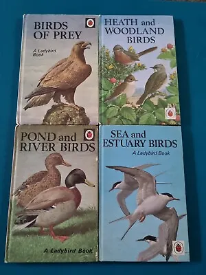 4 Ladybird Books Birds Of Prey Heath And Woodland Pond River Sea Series 536  K2 • £19.95